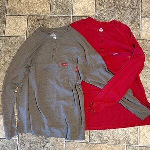 FR Men's XL Long Sleeve bundle - 1 red, 1 tan